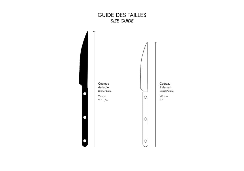 Tafelmesser Bistrot aus Edelstahl Schwarz - GUNDT HOME