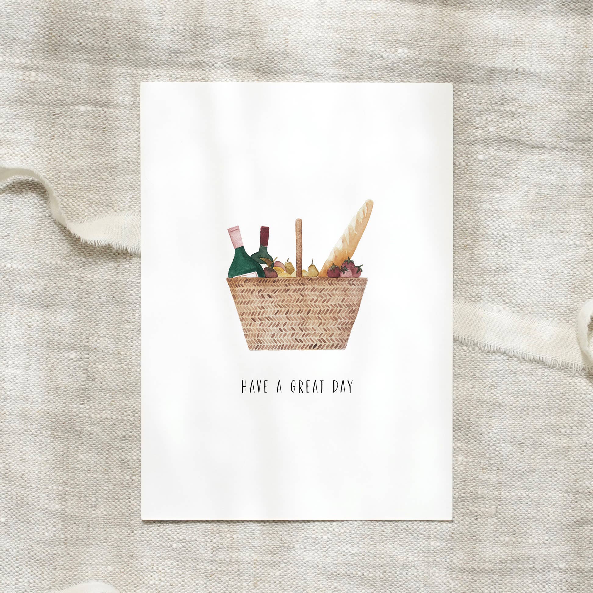 Postkarte - Picknickkorb - GUNDT HOME