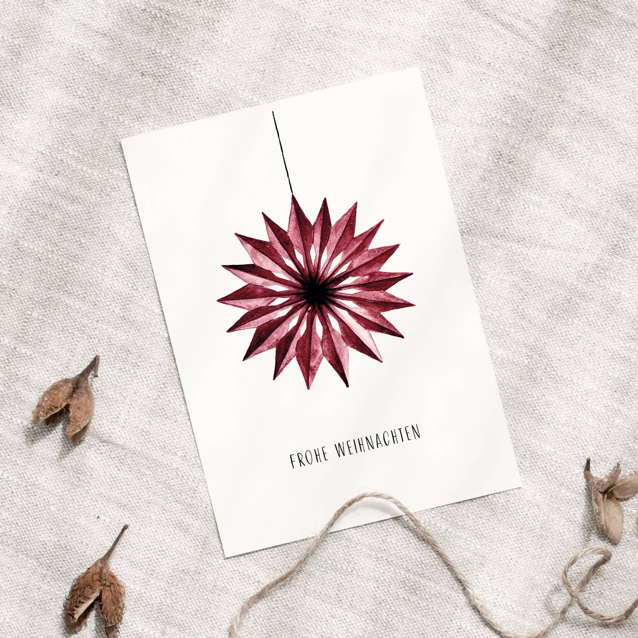 Postkarte - Papierstern - GUNDT HOME