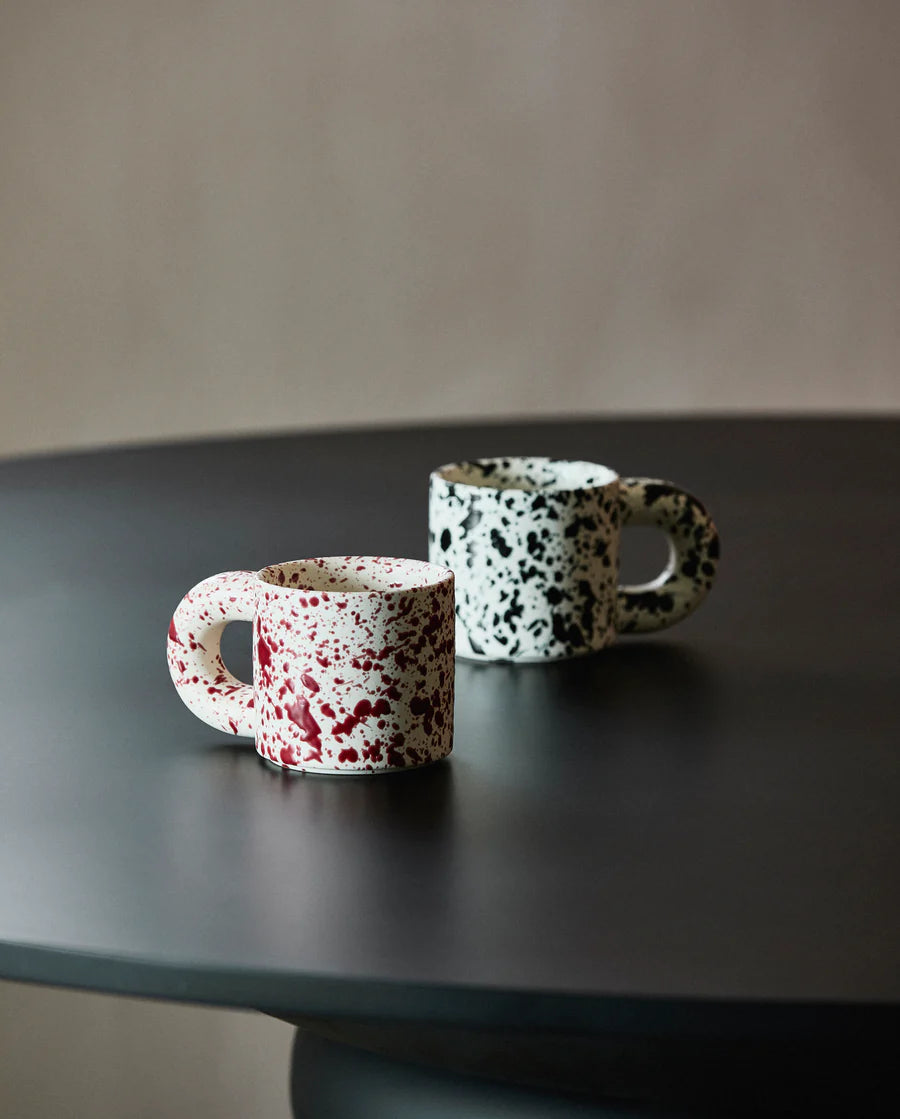 Jose Tasse schwarz/weiß splash - GUNDT HOME