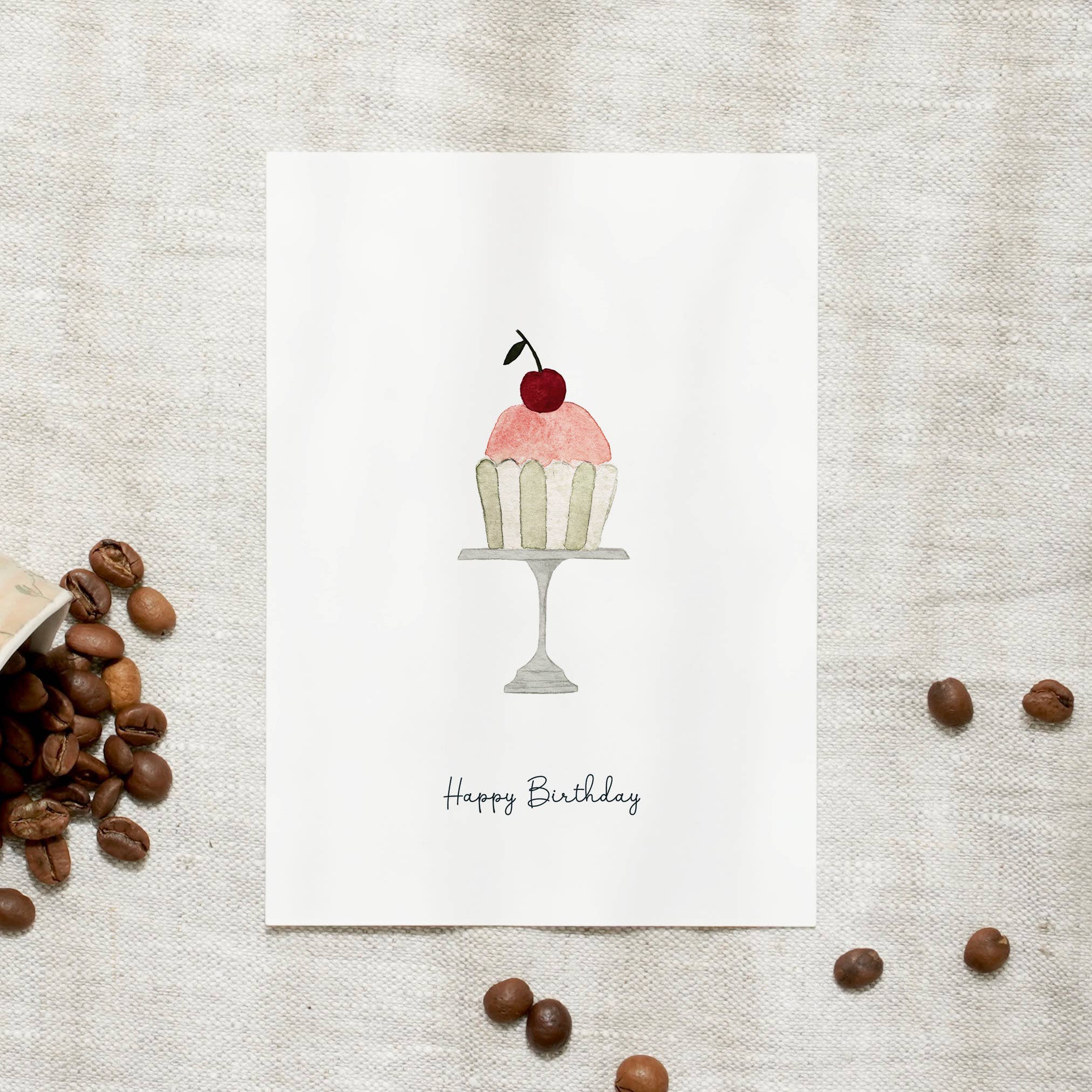 Postkarte · Happy Birthday | Cupcake - GUNDT HOME