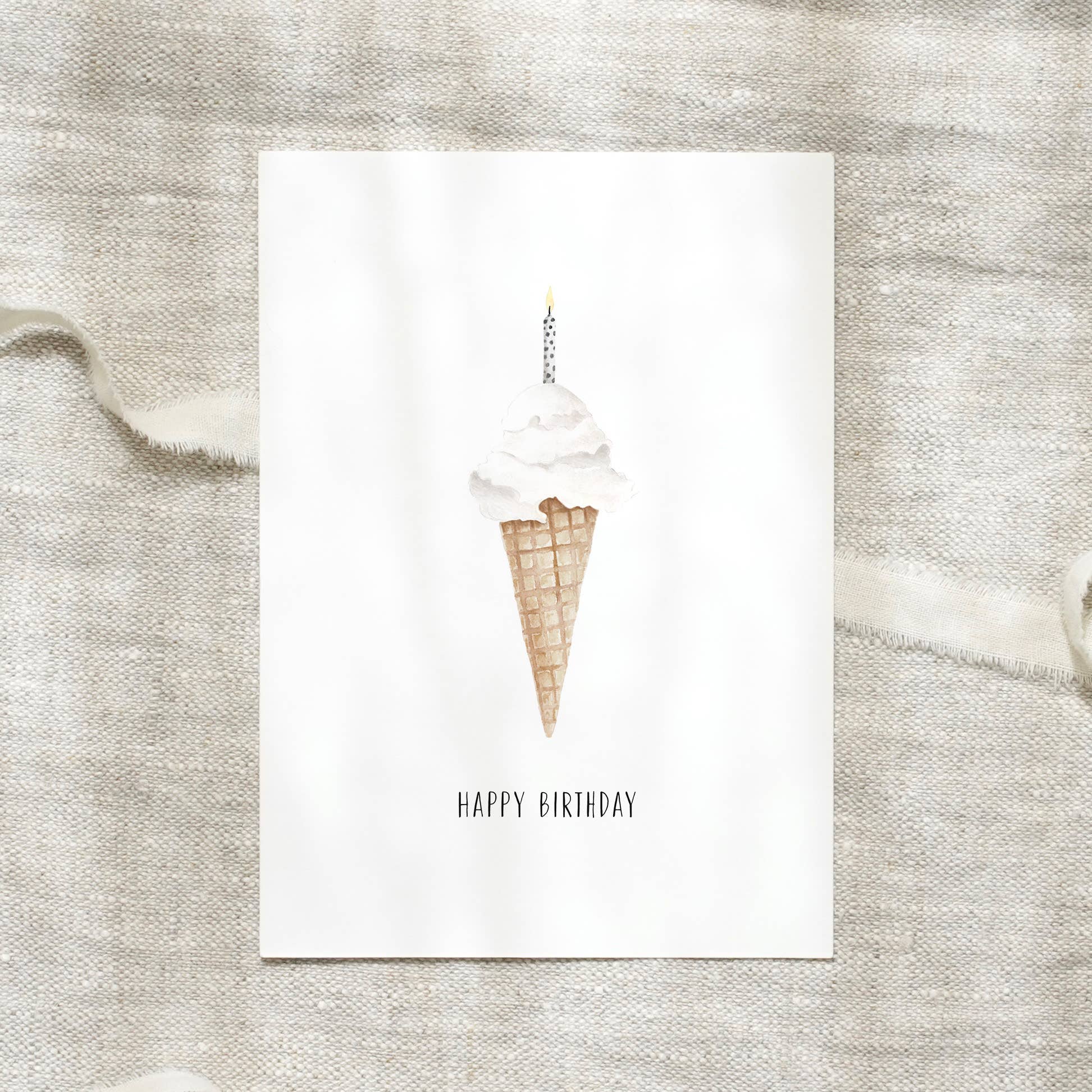 Postkarte - Ice cream candle - GUNDT HOME