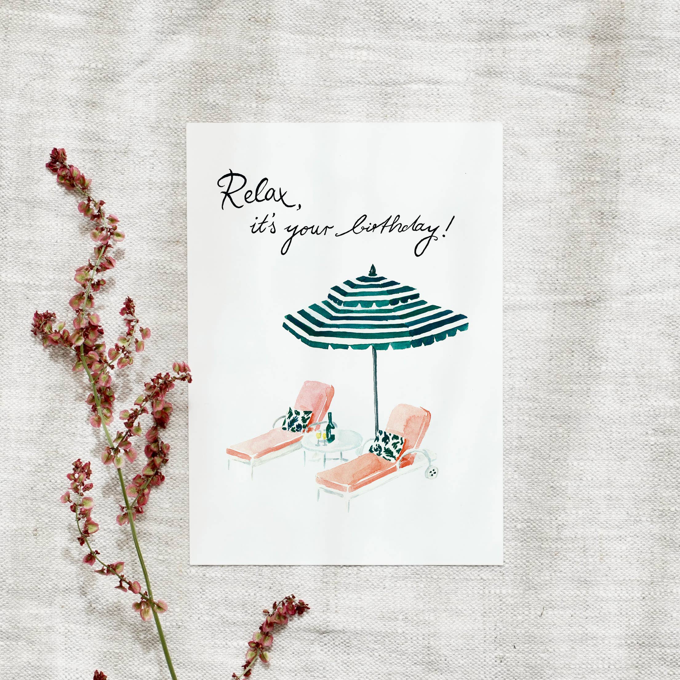Postkarte - Relax, it's your birthday - GUNDT HOME