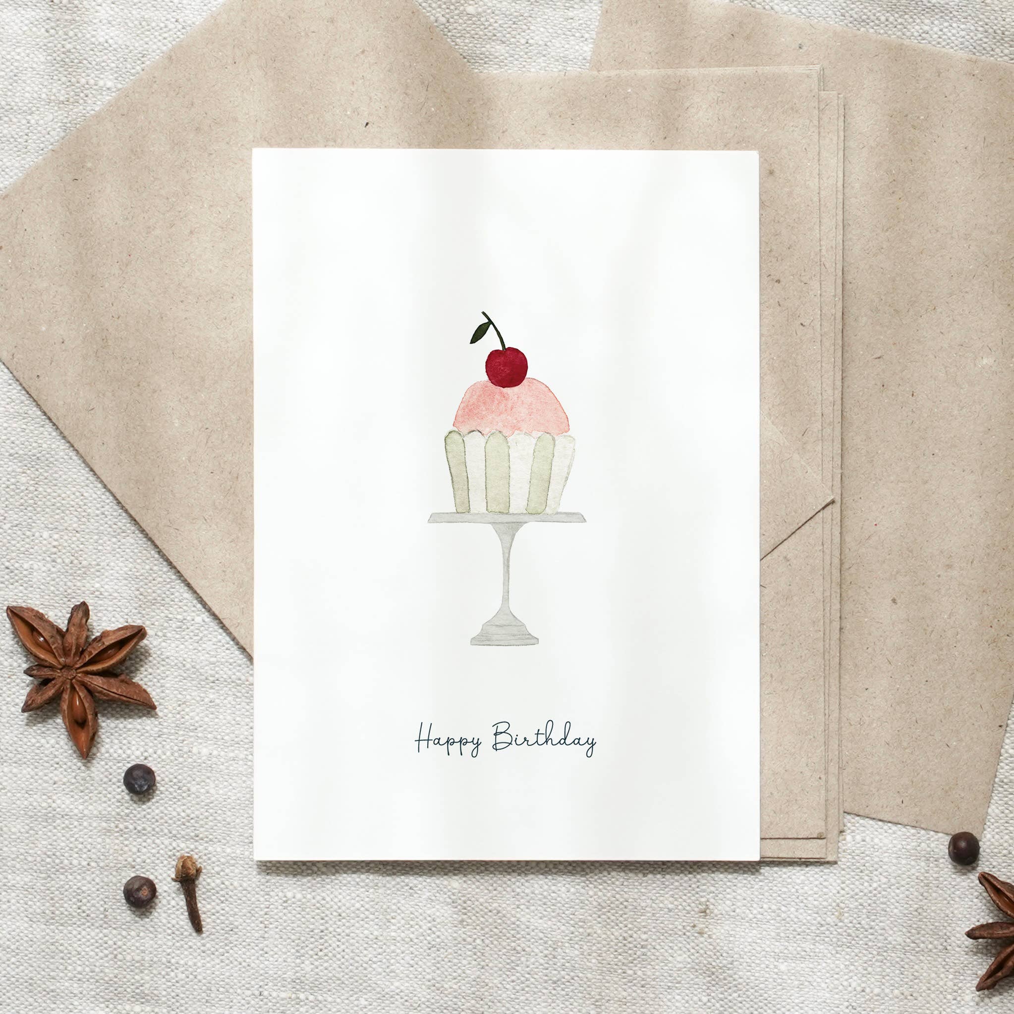 Postkarte · Happy Birthday | Cupcake - GUNDT HOME