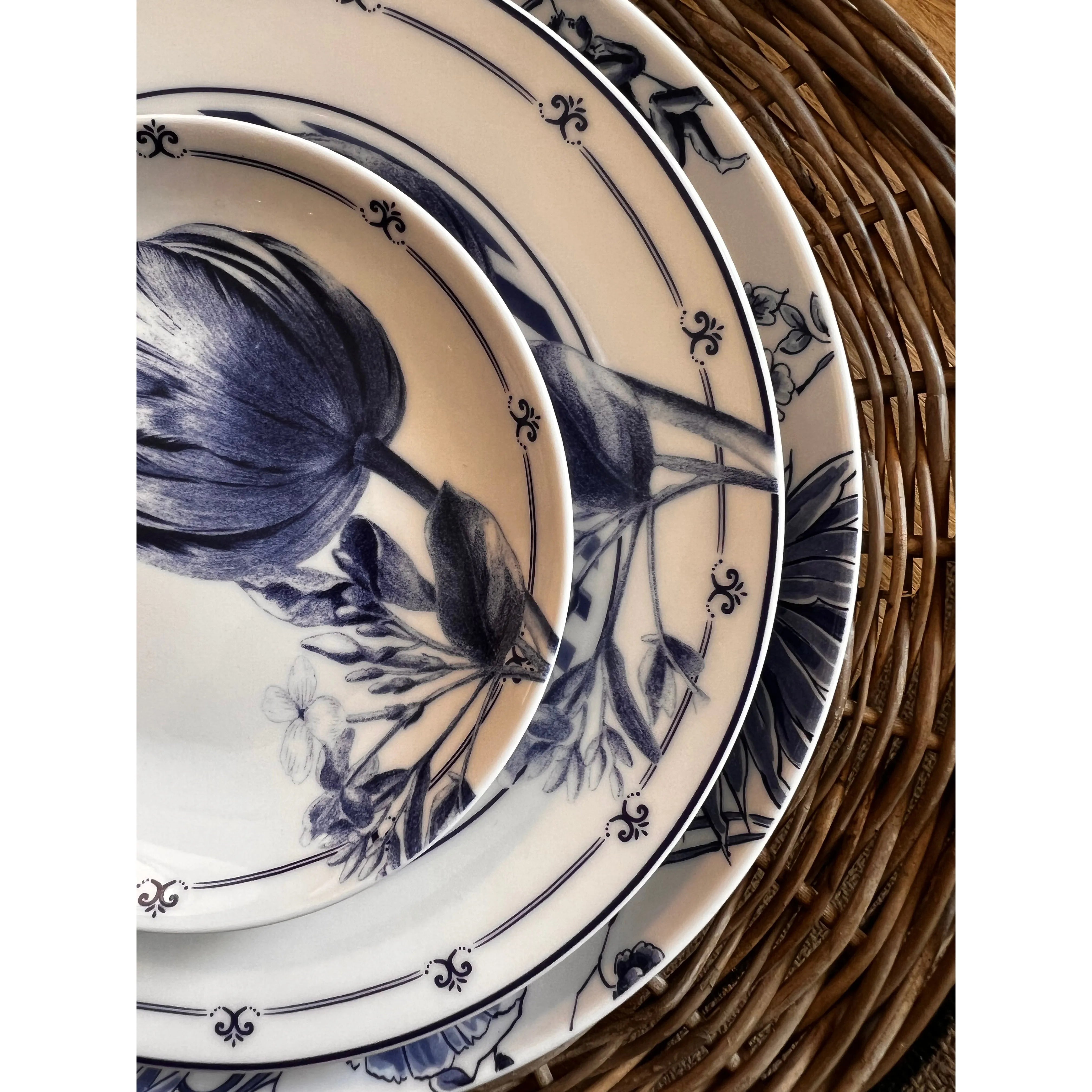 Teller Affen blau/weiss 21 cm - GUNDT HOME