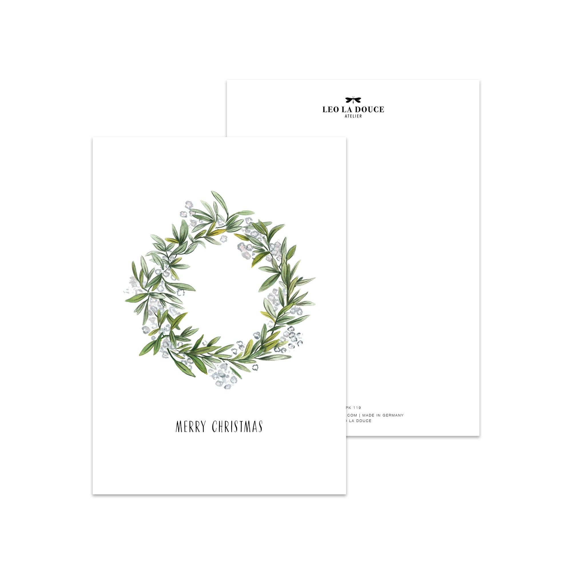 Postkarte - Christmas wreath - GUNDT HOME
