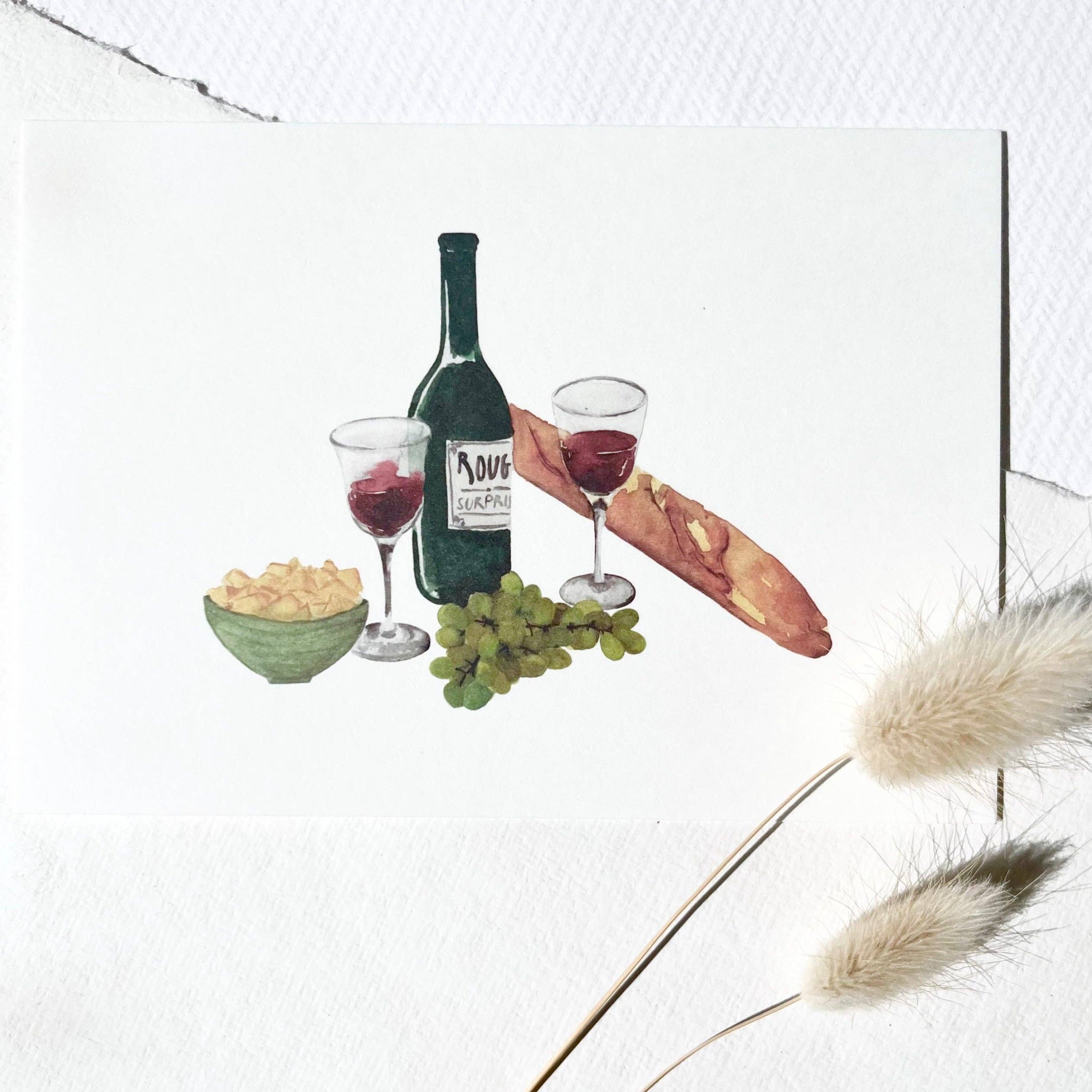 Postkarte - Picknick - GUNDT HOME