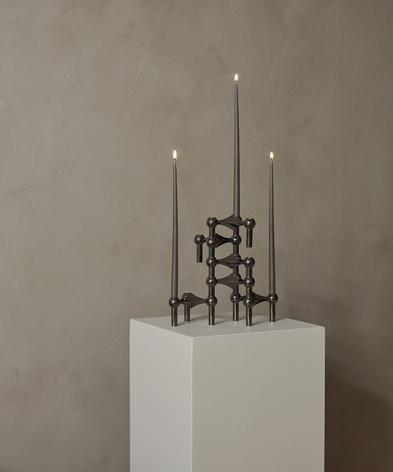 STOFF Nagel Kerzenhalter Black Chrom - GUNDT HOME