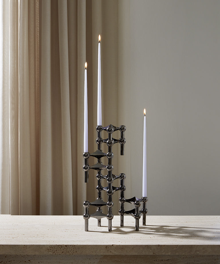 STOFF Nagel Kerzenhalter Black Chrom - GUNDT HOME