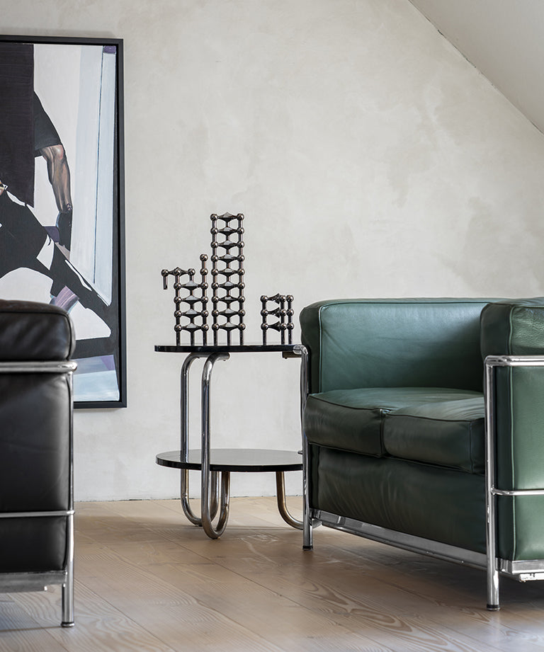 STOFF Nagel Kerzenhalter Black Chrom - GUNDT HOME